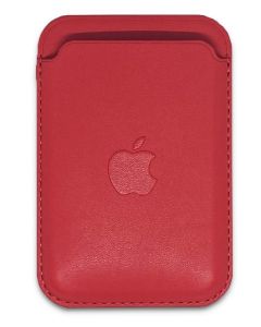 محفظة iPhone الجلدية مع MagSafe - احمر 